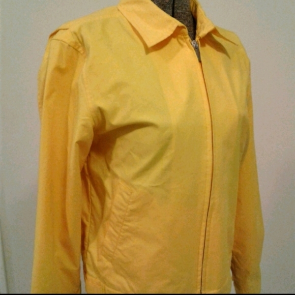 Polo Ralph Lauren Golf Jacket Full Zip Yellow sz M jumper windbreaker - Picture 3 of 6